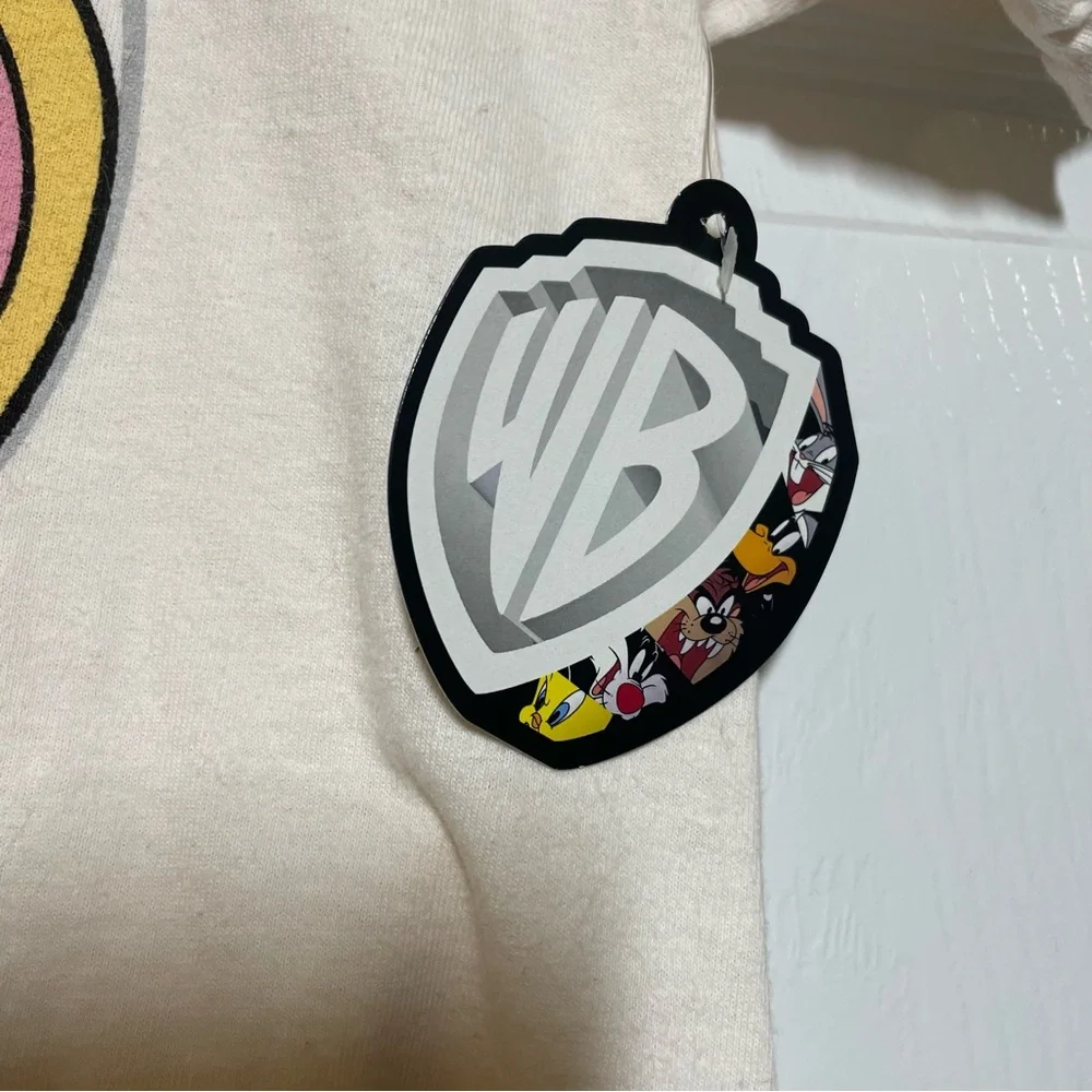 NWT Hot Topic Looney Tunes Womens XS Cropped T Shirt Lola Bugs Bunny Multicolor - Picture 3 of 6